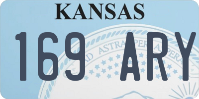 KS license plate 169ARY