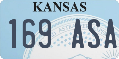 KS license plate 169ASA