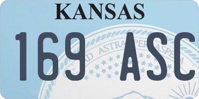 KS license plate 169ASC