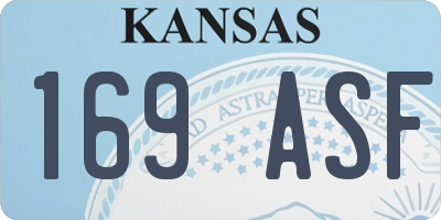 KS license plate 169ASF