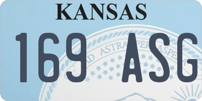 KS license plate 169ASG