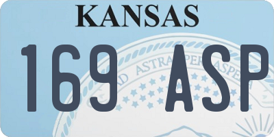 KS license plate 169ASP