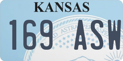 KS license plate 169ASW