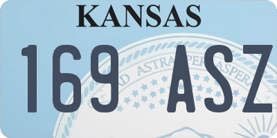 KS license plate 169ASZ