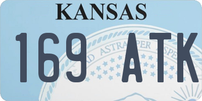 KS license plate 169ATK