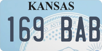 KS license plate 169BAB