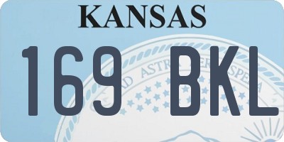 KS license plate 169BKL