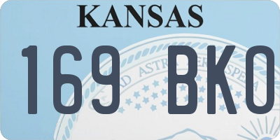 KS license plate 169BKO