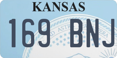 KS license plate 169BNJ