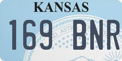 KS license plate 169BNR