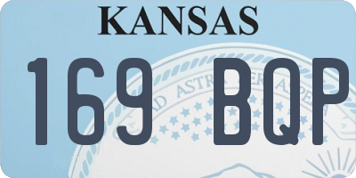 KS license plate 169BQP