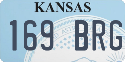 KS license plate 169BRG