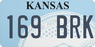 KS license plate 169BRK