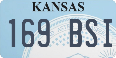 KS license plate 169BSI
