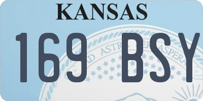 KS license plate 169BSY