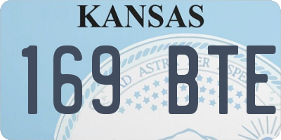 KS license plate 169BTE