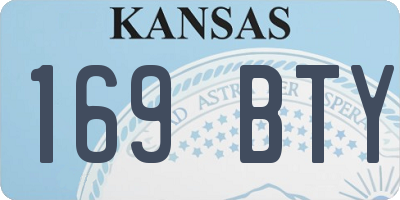 KS license plate 169BTY