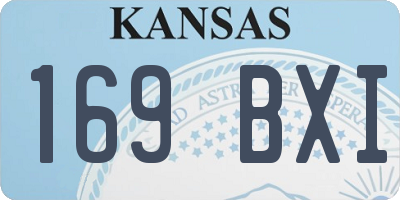 KS license plate 169BXI