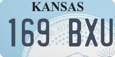 KS license plate 169BXU