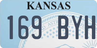 KS license plate 169BYH