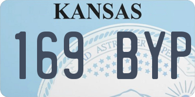 KS license plate 169BYP