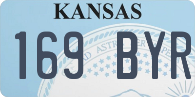 KS license plate 169BYR