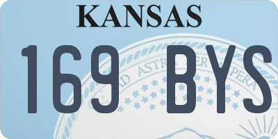 KS license plate 169BYS