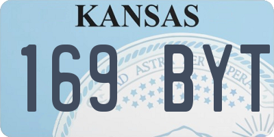 KS license plate 169BYT