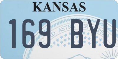 KS license plate 169BYU