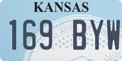 KS license plate 169BYW