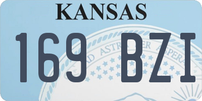 KS license plate 169BZI