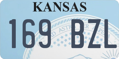 KS license plate 169BZL