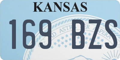 KS license plate 169BZS
