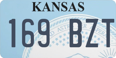 KS license plate 169BZT