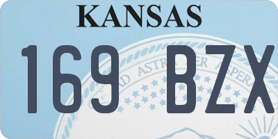 KS license plate 169BZX