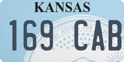 KS license plate 169CAB