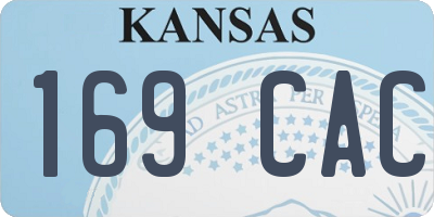 KS license plate 169CAC
