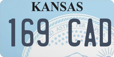 KS license plate 169CAD