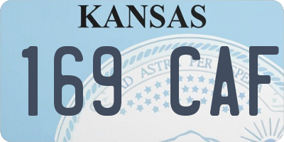KS license plate 169CAF