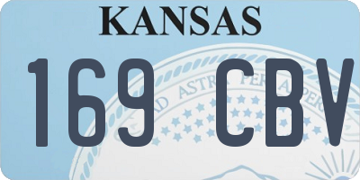 KS license plate 169CBV