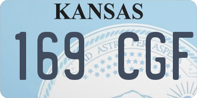 KS license plate 169CGF