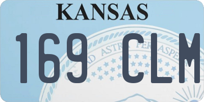 KS license plate 169CLM