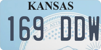 KS license plate 169DDW