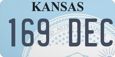 KS license plate 169DEC