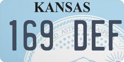 KS license plate 169DEF