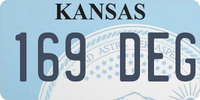 KS license plate 169DEG