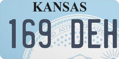 KS license plate 169DEH