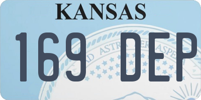 KS license plate 169DEP