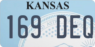 KS license plate 169DEQ