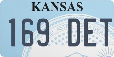 KS license plate 169DET